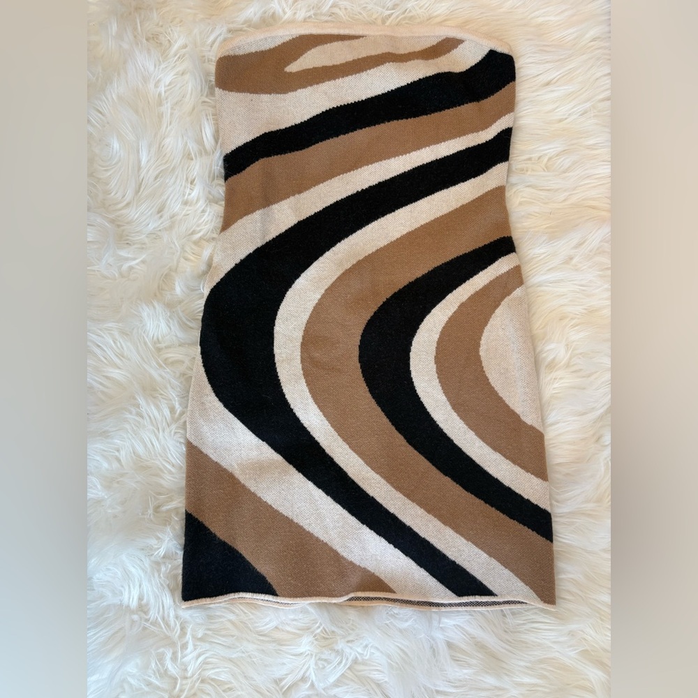 Stylish Black and Brown Patterned Skirt